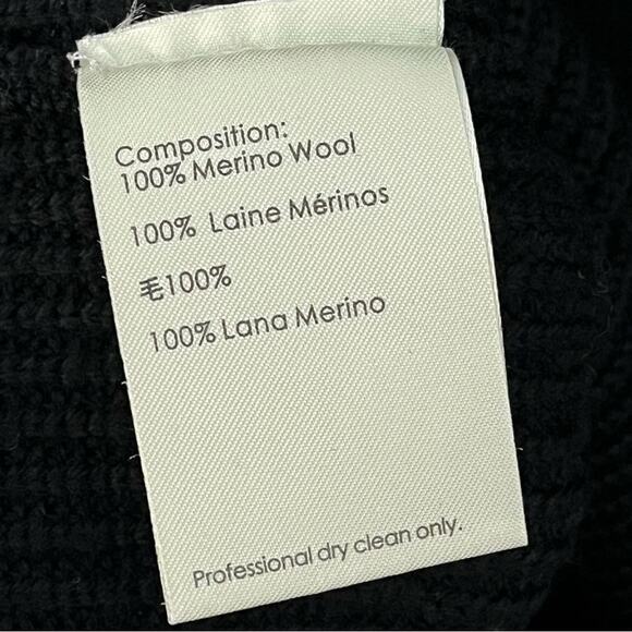 3.1 Philip Lim 2 100% Merino Wool Ribbed Sweater 0109 Dress Black and Cream - Picture 5 of 9